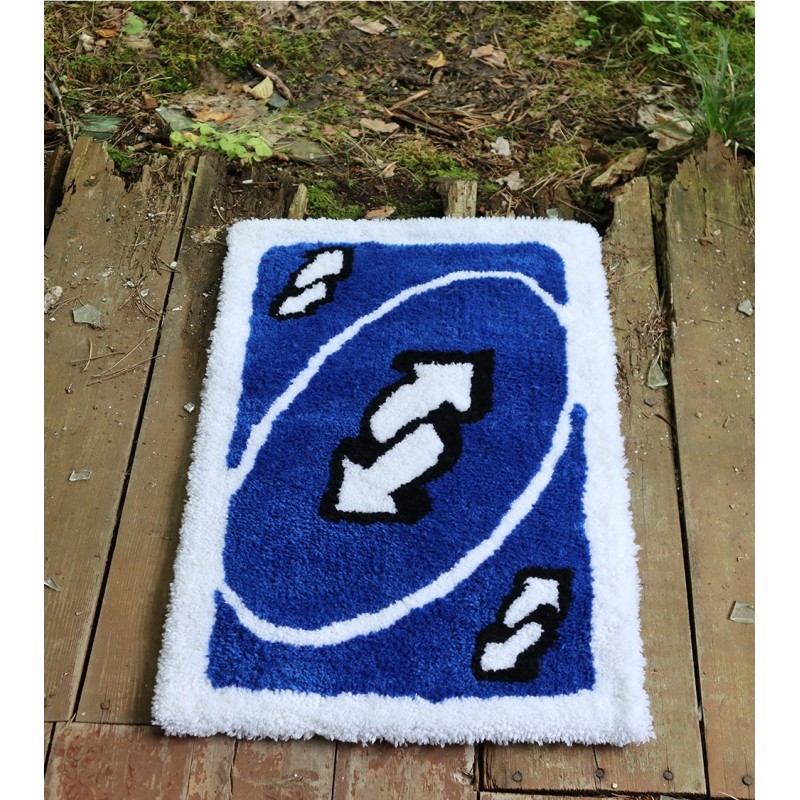 Handmade rug - Uno Reverse card | KLM LAB.